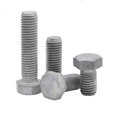 China Construction Hot Dip Galvanized Iron Bolt Fastener Quality Factory Full Thread Hexagon Half Bolt for sale