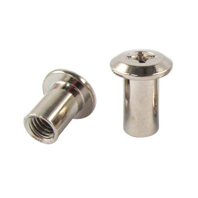 China OEM Site Sales Stainless Steel 304/316 M3 Round Chinese Stainless Steel Chicago Screw For Leather for sale