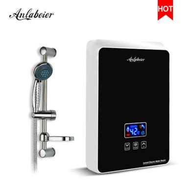 China Hotel Temperature Remote Control Display LED Instant Electric Water Heater For Shower for sale