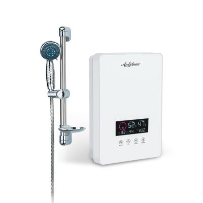 China Hotel Anlabeier Q80 Model Tankless Electric Touch Screen 220v Instant Water Heater for sale