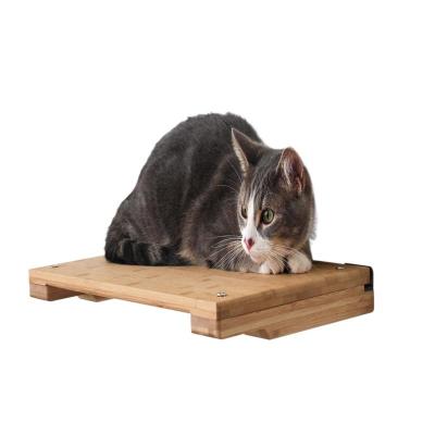 China Handmade Floating Steps Wooden Toy Perch Pet Furniture Modern Home Stairs Viable Mounted Cat Climbing Wall for sale