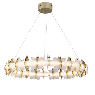 China Modern Geometric Creative Art Dining Oval Lighting Rhombus Chandelier Glass Lamp for sale