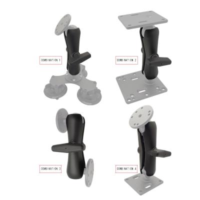 China Trailer Parts Factory Aluminum Rubber Ball 304 Universal Stainless Double Ball Mount Brackets For Bike Car for sale