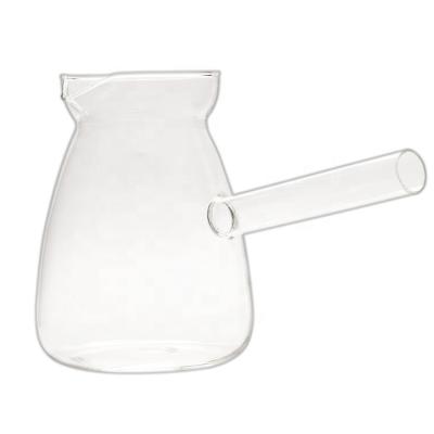 China Sustainable Feature 100ml Glass Coffee Teapot Eco-friendly Thickened Boiling Glass With Tea Filter Side for sale