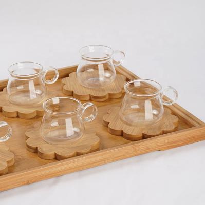 China Sustainable Daily 6 Pcs Set Of Glass Cup With Small Handle Glass Handle For Gifts for sale