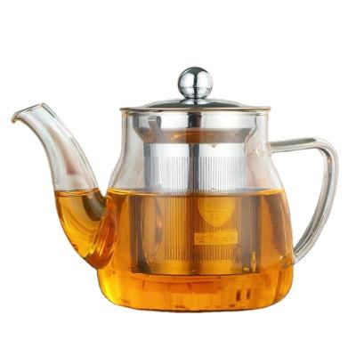 China 2251 Stainless Steel Strainer Coffee Pot Kungfu Coffee Pot Heat Resistant Glass Inner Pot Glass Stainless Steel Pot for sale