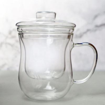 China Viable Wholesale Customized Logo Glass Mugs With Handle for sale