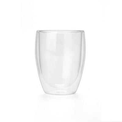 China Sustainable Double Wall Coffee Cup Price Borosilicate Glass Mug Good For Hot Drinking for sale