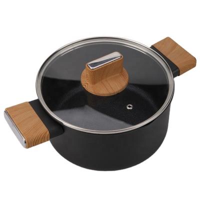 China Sustainable High Quality Japanese Double Ear Cooking Soup Pots Set With Bakelite Handle Cover for sale