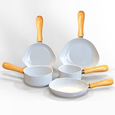 China Sustainable normal cookware sets sauce pan and pans cookware set fried steak stick cookware smokeless set non for sale