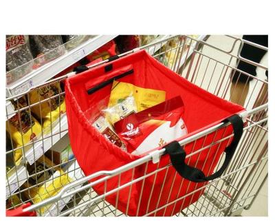 China Folding Bag Surpermarket Shopping Cart Bag Folding Durable Bag For Shopping Cart for sale