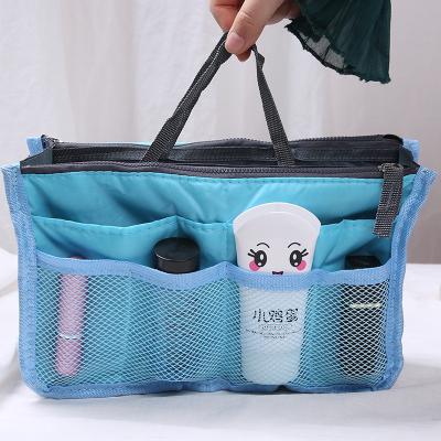 China Durable Medium Double Zipper Bag Makeup Bag Portable Makeup Bag for sale