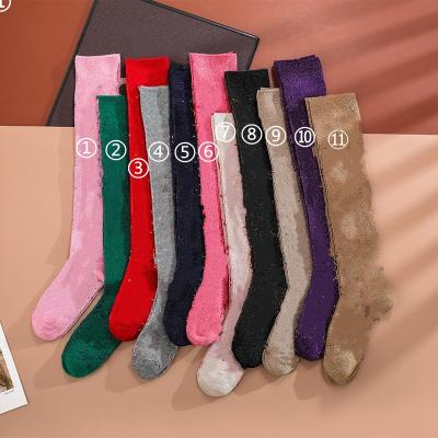 China - 2022 Fashion Brand Double Gg Socks 100% Cotton Women Luxury Designer Long Socks for sale