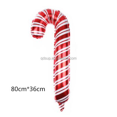 China Inflatable Party Christmas Candy Cane Balloons Mylar Foil Balloons Sweet Candy for Christmas New Year Candy Party Decorations for sale