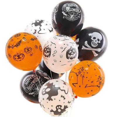 China 2022 Party 12 Inch Halloween Latex Balloon Supplies Wholesale Printing Balloons Bat Spider Pumpkin Skull Party Decorations for sale