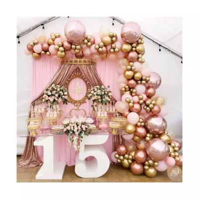 China 4D Rose Gold Theme Balloon Garland Party Arch Kit for Bachelorette Shower Birthday Wedding Party Decorations for sale