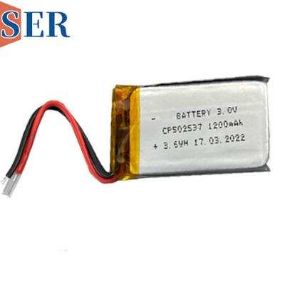 Китай CP502537 ультра тонкий литий клетки батареи 3.0V 1200mAh основной Lipo тонкий продается