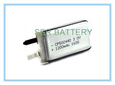 China CP502440 de vlakke Batterij van het Lithiumpolymeer, 3.0V-Aangepaste de Vorm van Lithiumion flat cell Te koop