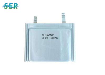 China van de het Lithiummno2 Batterij van 3V 170mAh de Uiterst dunne Vierkante Vorm voor IC-Kaart CP153030 Te koop