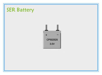 China CP502525 3.0V Thin Flexible Battery , Flat Lithium Ion Battery Pack For RFID / Electronic Toy for sale