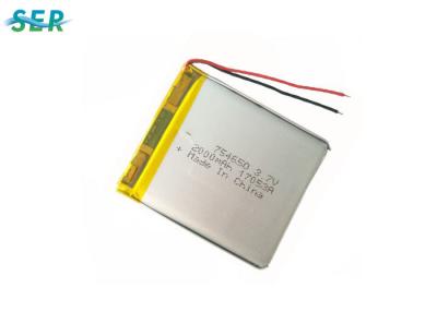 China Bluetooth-Kopfhörer-Lithium-Polymer Lipo-Batterien, 3 7v Li Polymer Battery 2000mAh 754650 zu verkaufen