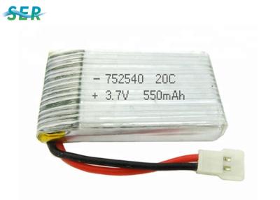 Cina batteria piana di tasso RC di 3.7V 550mAh 20C, micro hobby 702030 della batteria 752540 del fuco dell'elicottero in vendita