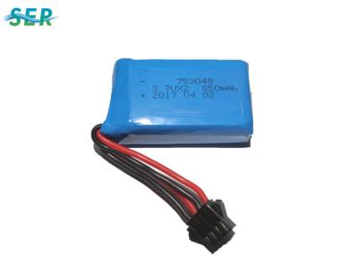 Cina Batteria 7.4V 753048 2S 850mAh del fuco di Toy Helicopter RC con il connettore del PCM XH/JST/SM in vendita