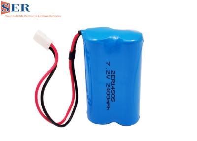 China 2ER14505 2S1P Li SOCL2 Battery ER14505-2S 7.2V 2400mah Wire Connector For Meter for sale