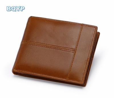 China 2018 Latest RFID Genuine Leather Smart Wallet Men With RFID Blocking Card Holder for sale