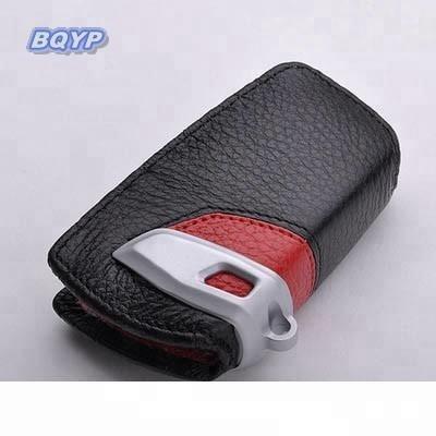 China Custom Leather Wallet Mens Key Logo Cow Leather Key Chain Wallet for sale