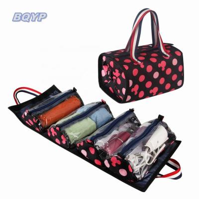 China Fashion Magic Hanging Rolled Cigarette Make Up Bag Mickey Red Cosmetic BagTravel Bag-4 Removable Toiletry Bags for sale