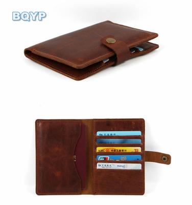 China Best quality saffiano leather passport holder travel organizer wallet document with leather strap for sale