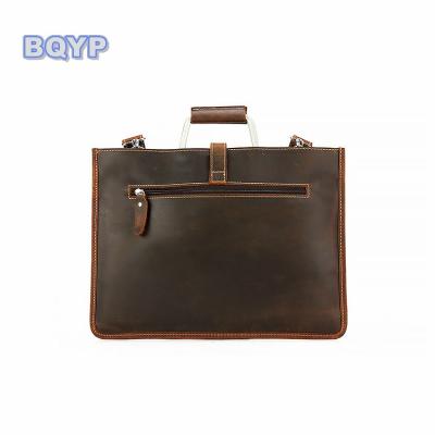 China Retro Business Luxury High Quality Men's Briefcase Genuine Leather Briefcase For Men for sale