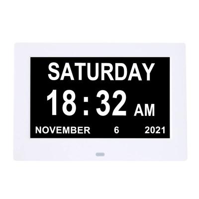 China DDC-7001 hot hearted radio supply directly 7 inch clock dementia clock elderly seniors synchronize with calendar alarm for sale