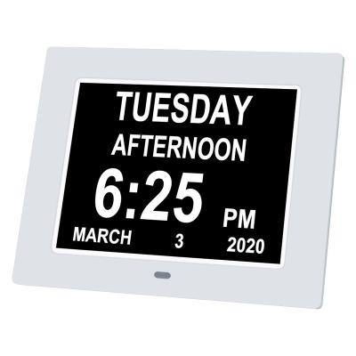 China DDC-7005 Calendars LED Digital Calendar 8 Inch Senior Dementia Alzheimer Elderly Day Clock for sale