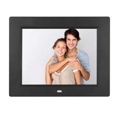 China 8 inch multi function remote control electronic table frame photo clock DPF-8010 digital picture frame for sale