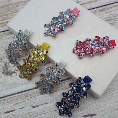 China Lovely sweet kids hair clips, star hairpins wholesale kids hair accessories for sale