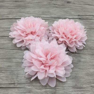 China Handmade Chiffon Fabric Chiffon Flowers, Artificial Flower Decoration, DIY Fabric Flower Wholesale for sale