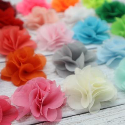 China Chiffon fabric wholesale smaller fabric flowers, kids corsage flower, decoration flower for clothing for sale