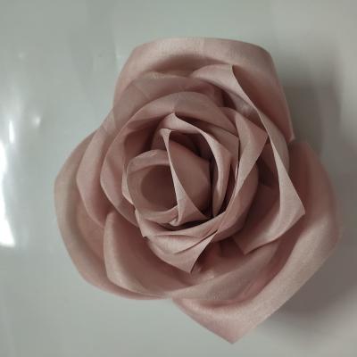 China Artificial flowers for decoration 15CM handmade artificial 3d rose silk fabric rose flowers, large size artificial flowers handwork, women large flower corsage for sale