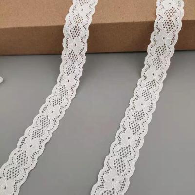 China Water Soluble DIY Stretch Cute Thick Floral Headband Lace Voucher Elastic Lace, 2cm Stretch Nylon Spandex Nylon Elastic Lace for sale