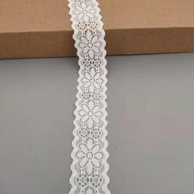 China Water Soluble Fancy Elastic Flower Lace Trims For Dress, Lace Trimming For Clothing Garment Sewing Decorative Lace for sale