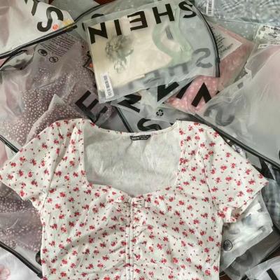 China Cotton/Polyester 2022 Brand New Blend Shein Bulks Clothes Women New Arrival Women Crop Tops Embroidery Lace Floral Cotton Mini Dress Shein Bulks for sale