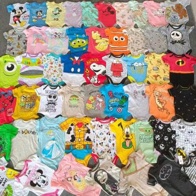 China Spandex/cotton low price brand baby romper cheap clothing clearance cotton summer running baby clothes jumpsuit for sale