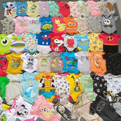 China Wholesale 100% Cotton Blended Baby Boy Cute Short Infant Girls Newborn Short Sleeve Cotton Overalls Running Rompers for sale