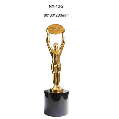 China Exquisite High Quality Wood Base Metal Cup Sports Trophy Shields Custom Gold Foil for sale