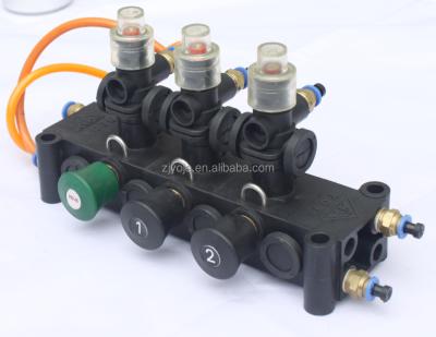 China Fuel tank plastic parts plastic pneumatic control block/pneumatic push button for sale