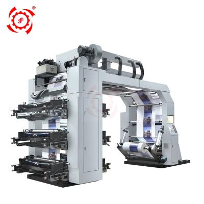 China Flexible package printing Taiwan design 2 4 6 color stack type flexo printing machine for paper bag and plastic label for sale