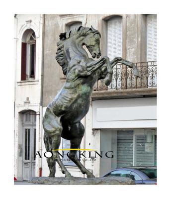 China Large Europe Garden Outdoor Decor Bronze Jumping Horse Statue For Sale for sale