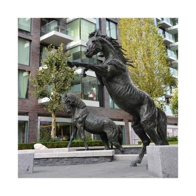 China Custom Outdoor Wholesale Europe Bronze Horse Show Jumps Statue for sale